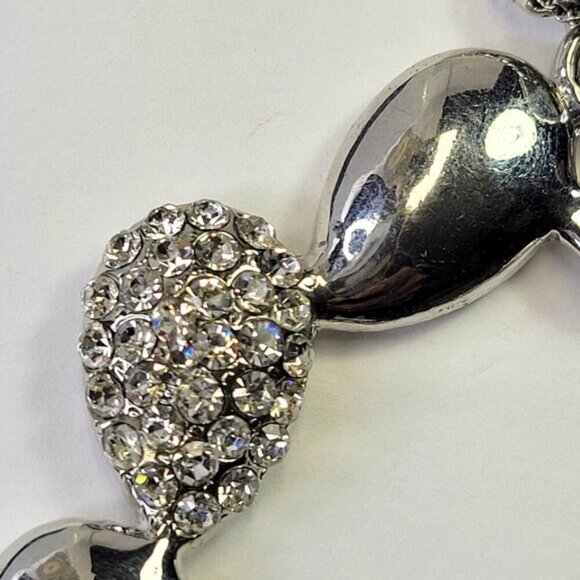 Silvertone Large Round Pendant Necklace - Picture 3 of 8